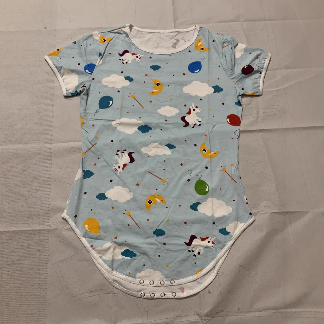 Beautiful Slouchy Adult Diaper Lover Pajamas Jumpsuits