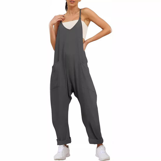 Women's Casual Summer Sleeveless Loose Baggy Overalls Jumpsuits