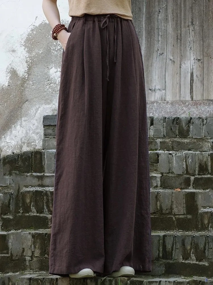 Women's High-grade Cotton Linen Loose Artistic Retro Pants