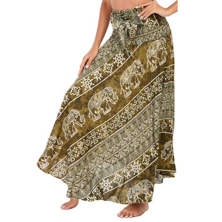 Casual Thai Dress Beach Vacation Two-way Skirts
