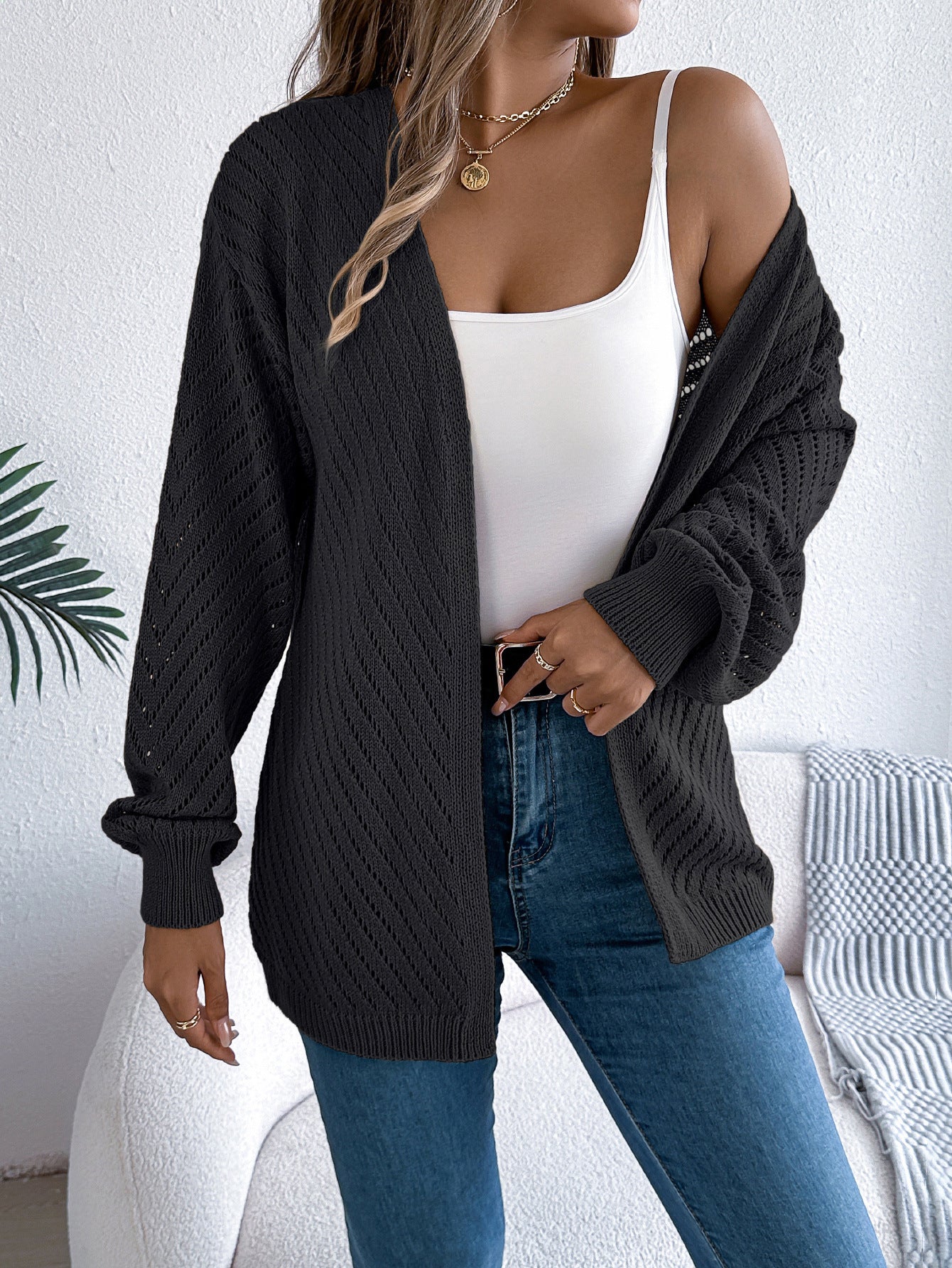 Beautiful Fashion Charming Casual Solid Color Cardigans