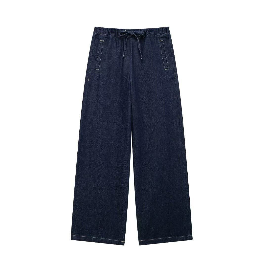 Women's Elegant Trendy Denim Shirt Jogging Suits