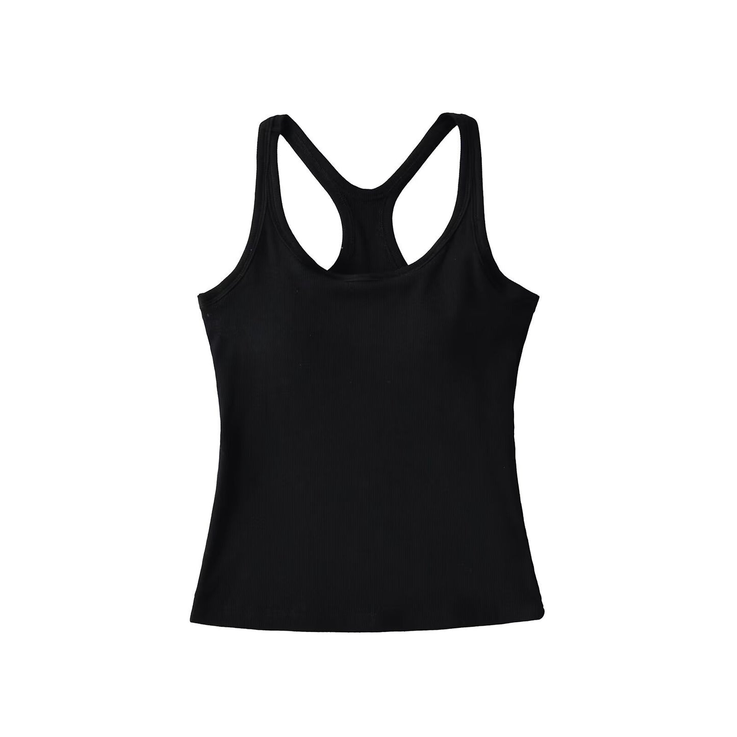 Women's Chest Pad Summer Stretch Solid Color Tops