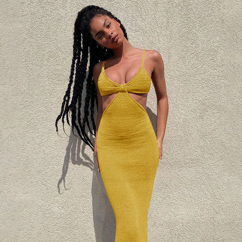 Women's Backless Sling Dress Summer Sexy Temperament Elegant Slim Dresses