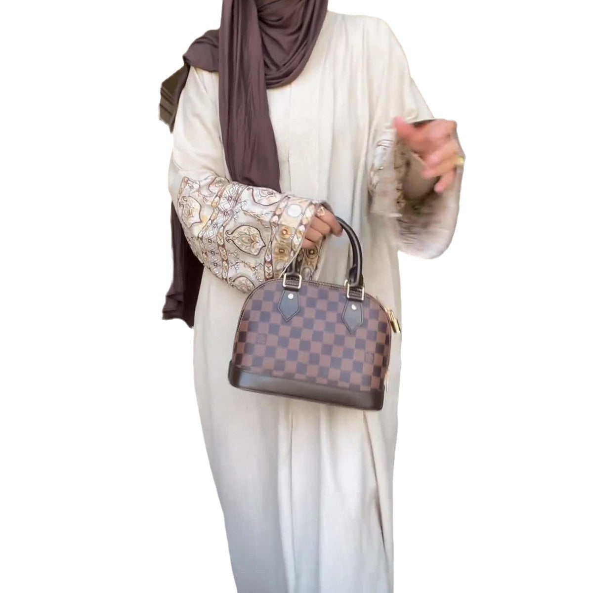 Women's Print Bohemian Style Puff Sleeve Loose Retro Long Dresses