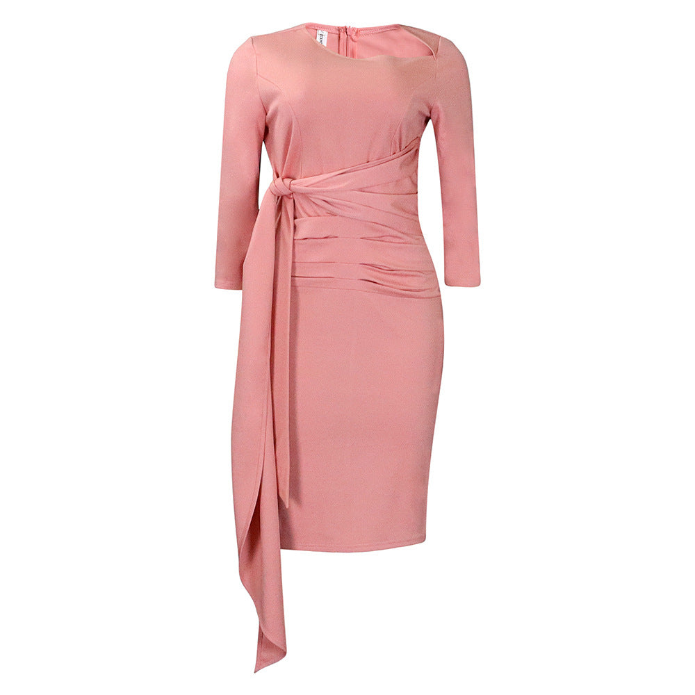 Women's Summer Office Three-quarter Sleeve Pleated Professional Plus Size