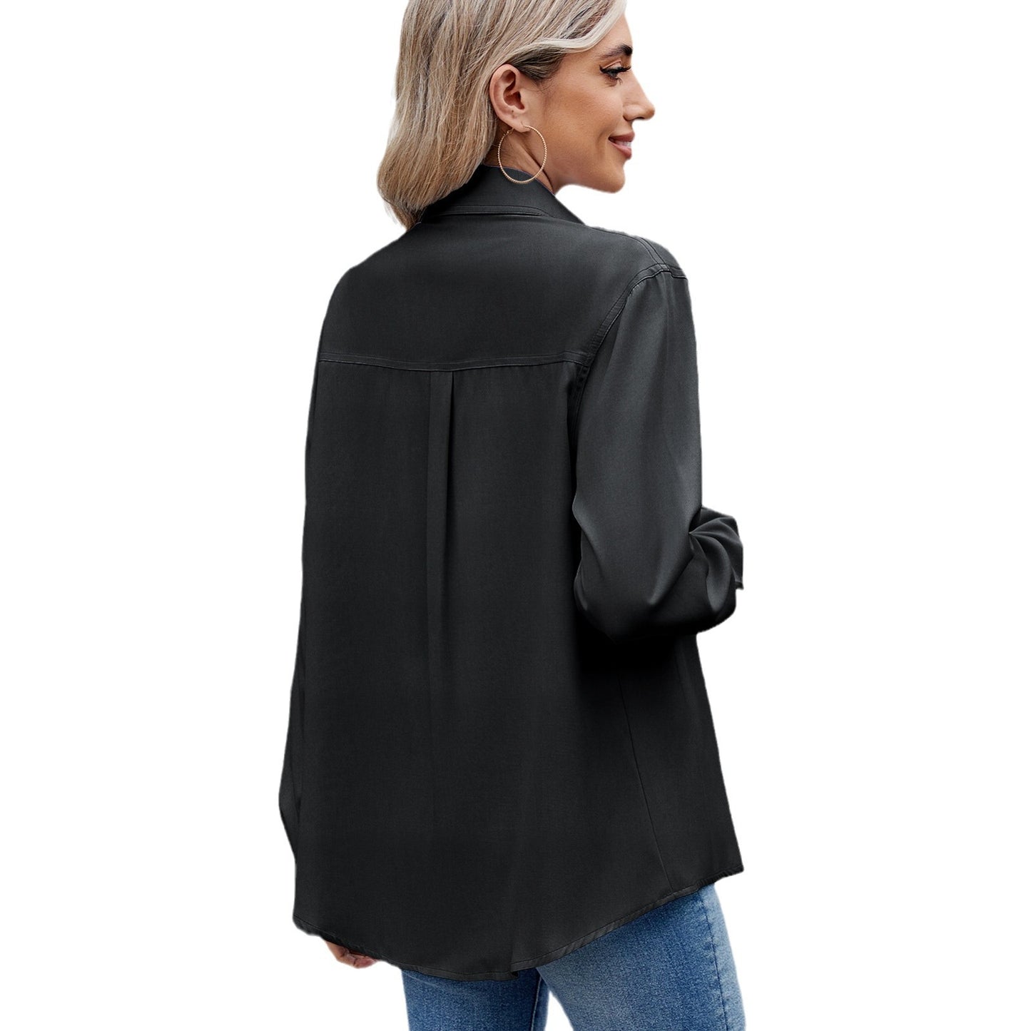 Women's Casual Long-sleeved Adjustable Shirt Fashion Blouses
