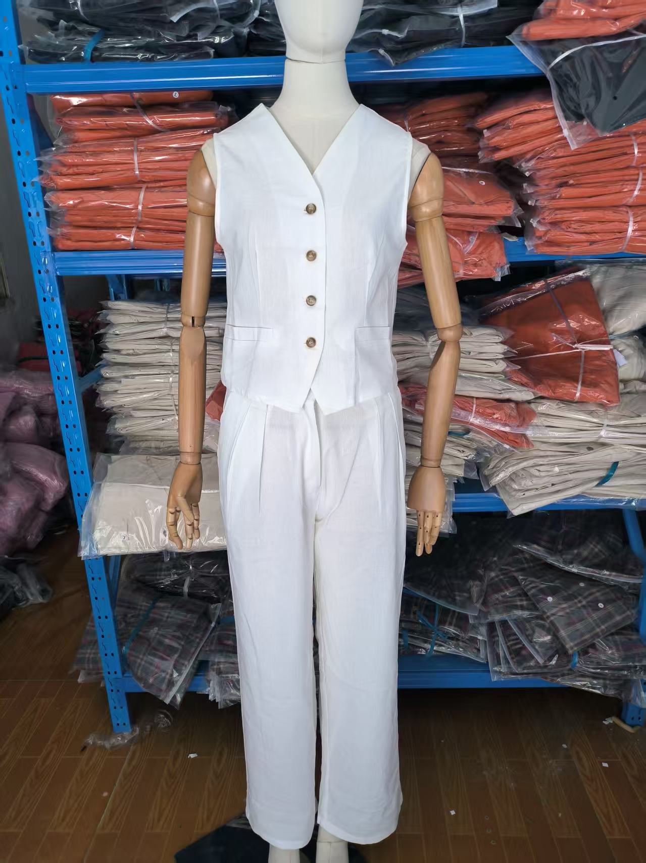 Women's Popular Casual Two-piece Fashion Sleeveless Suits
