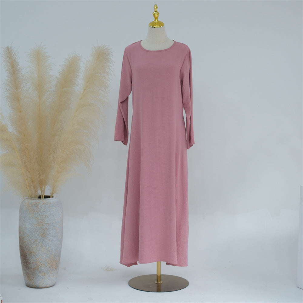 Casual Daily Solid Color Puff Sleeve Dresses