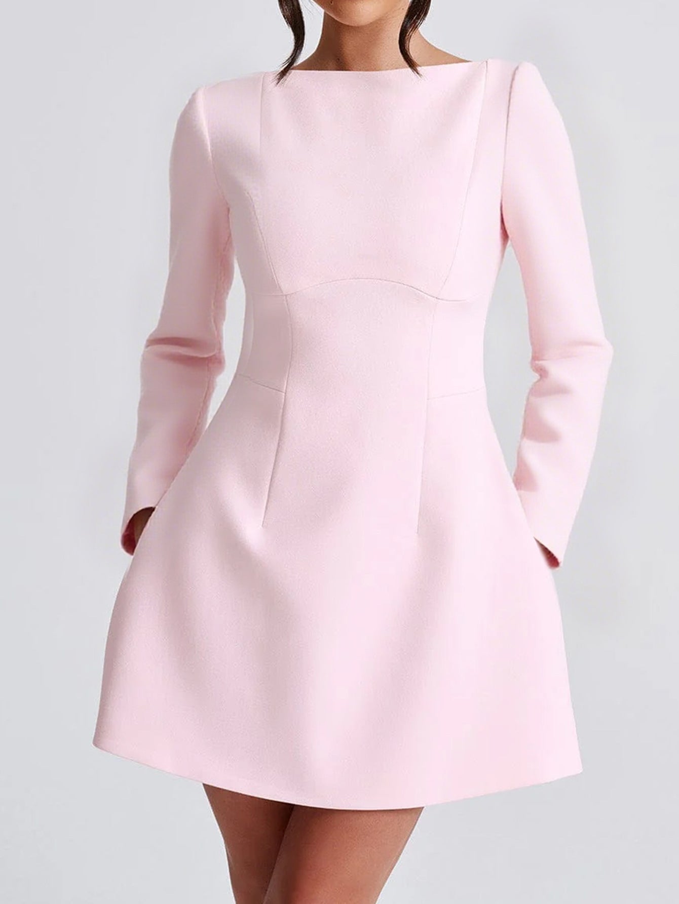Women's Elegant Style Solid Color Long Sleeve Shorts
