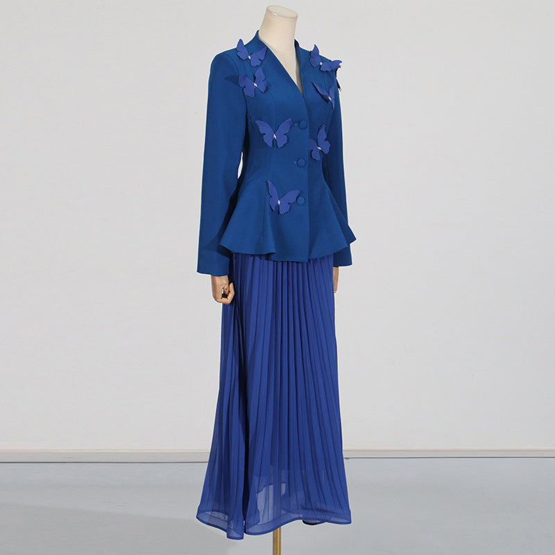 Spring Elegant Loose Three-dimensional Flower Ruffled Suits
