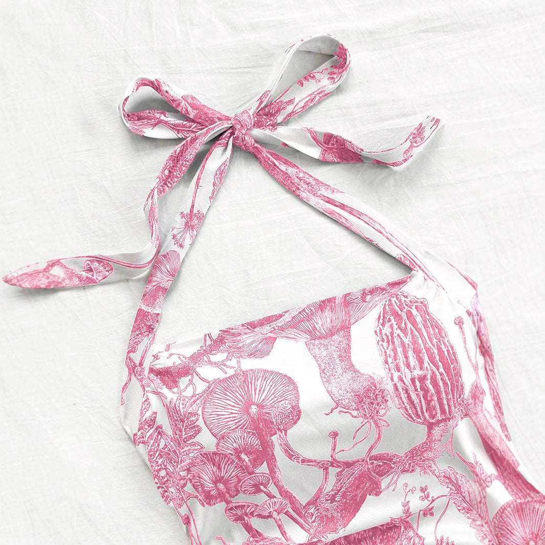 Women's Summer Fashion Sexy Print Halter Camisole Tops