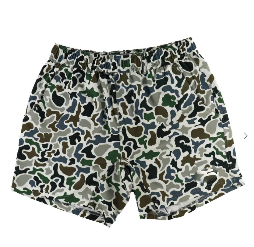 Women's Elastic Digital Camouflage Printing Pocket Shorts