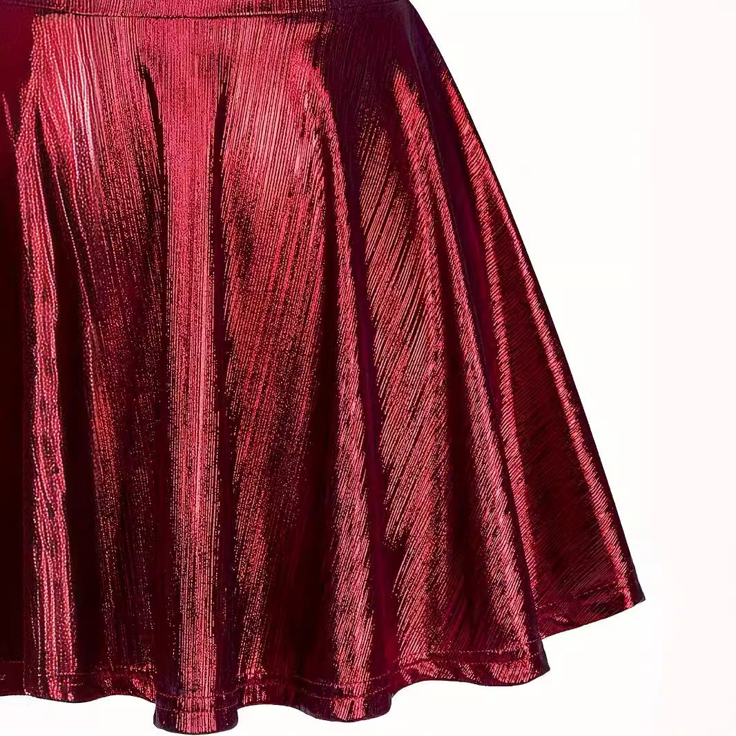 Women's Mini Skater Versatile Word Basic Elastic Skirts