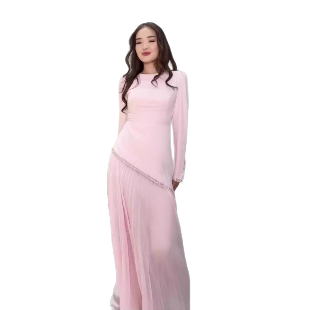 Autumn Simple Elegant Soft Long Sleeve Dresses