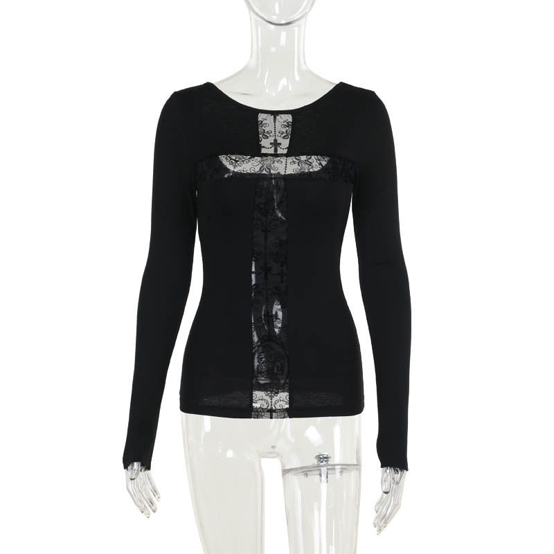 Women's Street Style Long Sleeve Cross Color Blouses