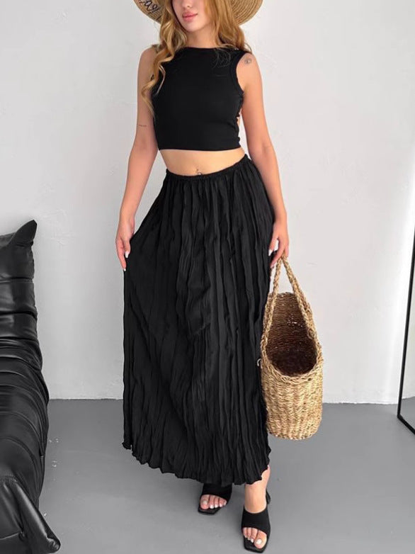 Women's Wear Loose Slimming Expansion Elegant Draping Skirts