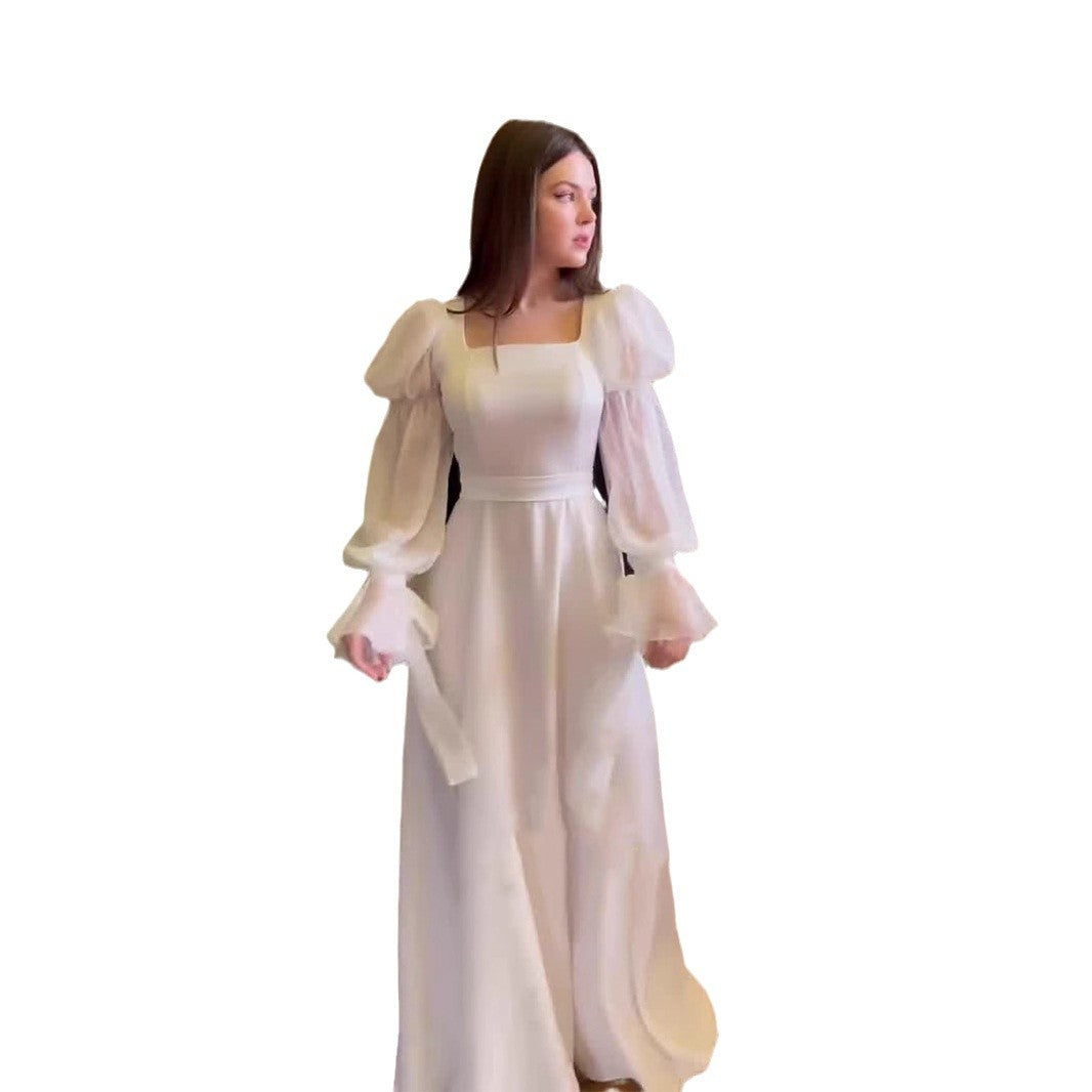 Women's The Knee Spring French Fairy Mori Dresses