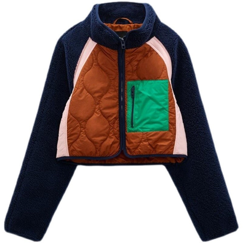 Women's Unique Graceful Pretty Fleece Stitching Coats