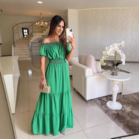 Women's Dress Spring Sleeve Long Pattern Dresses