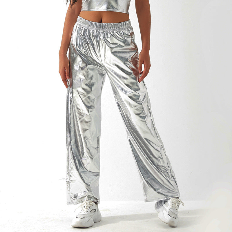 Women's Design Aurora Laser Gradient Waist Straight Pants