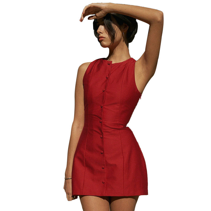 Classic Graceful Basic Dress Summer Sleeveless Dresses