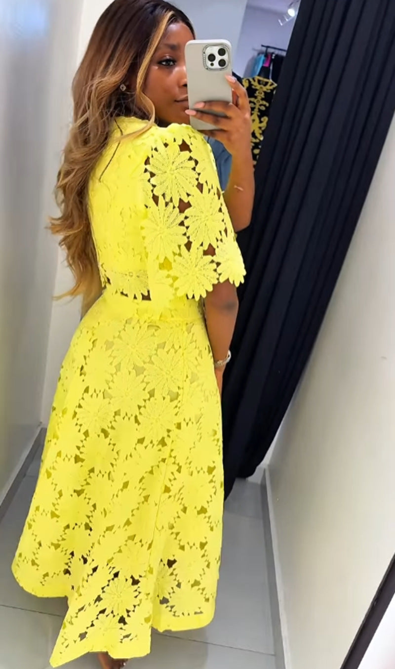 Women's Style Design Hollow Fashion Casual Set Suits