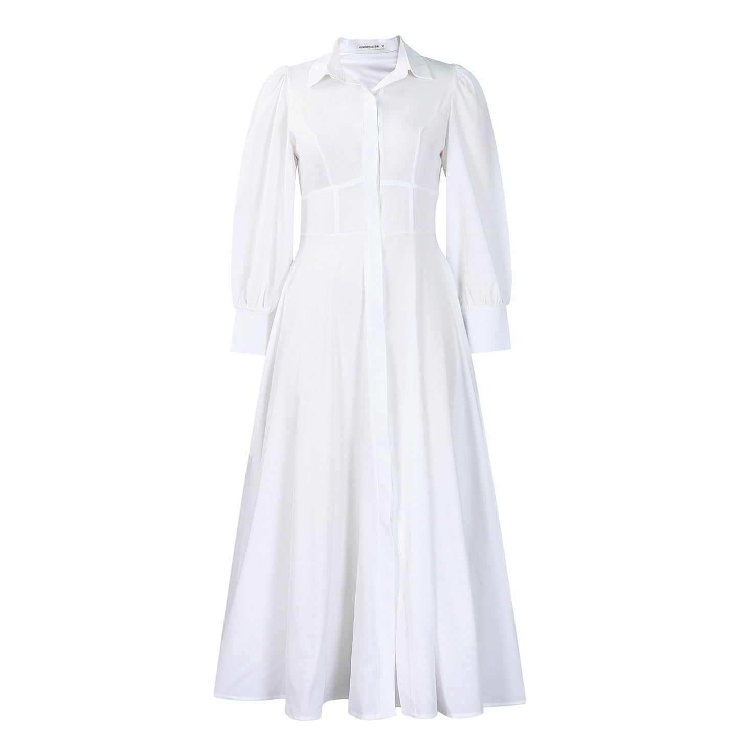 Women's Long Sleeve Big Hem Shirt Dress Fashionable Dresses