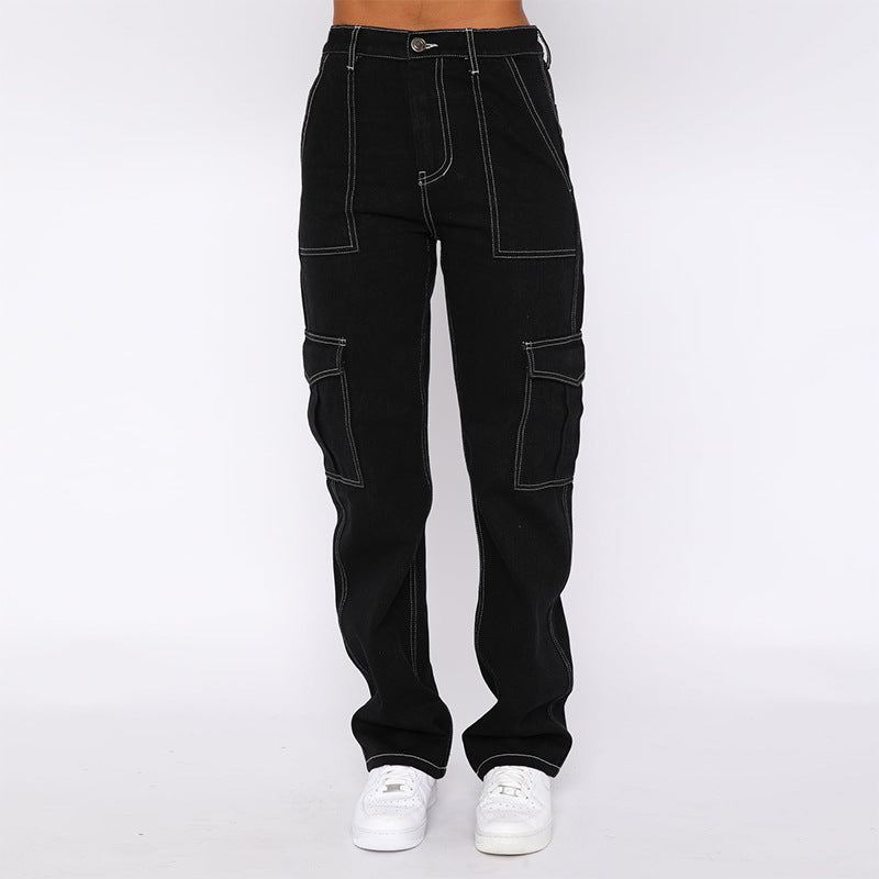 Women's Slim Handsome High Waist Loose Street Jeans
