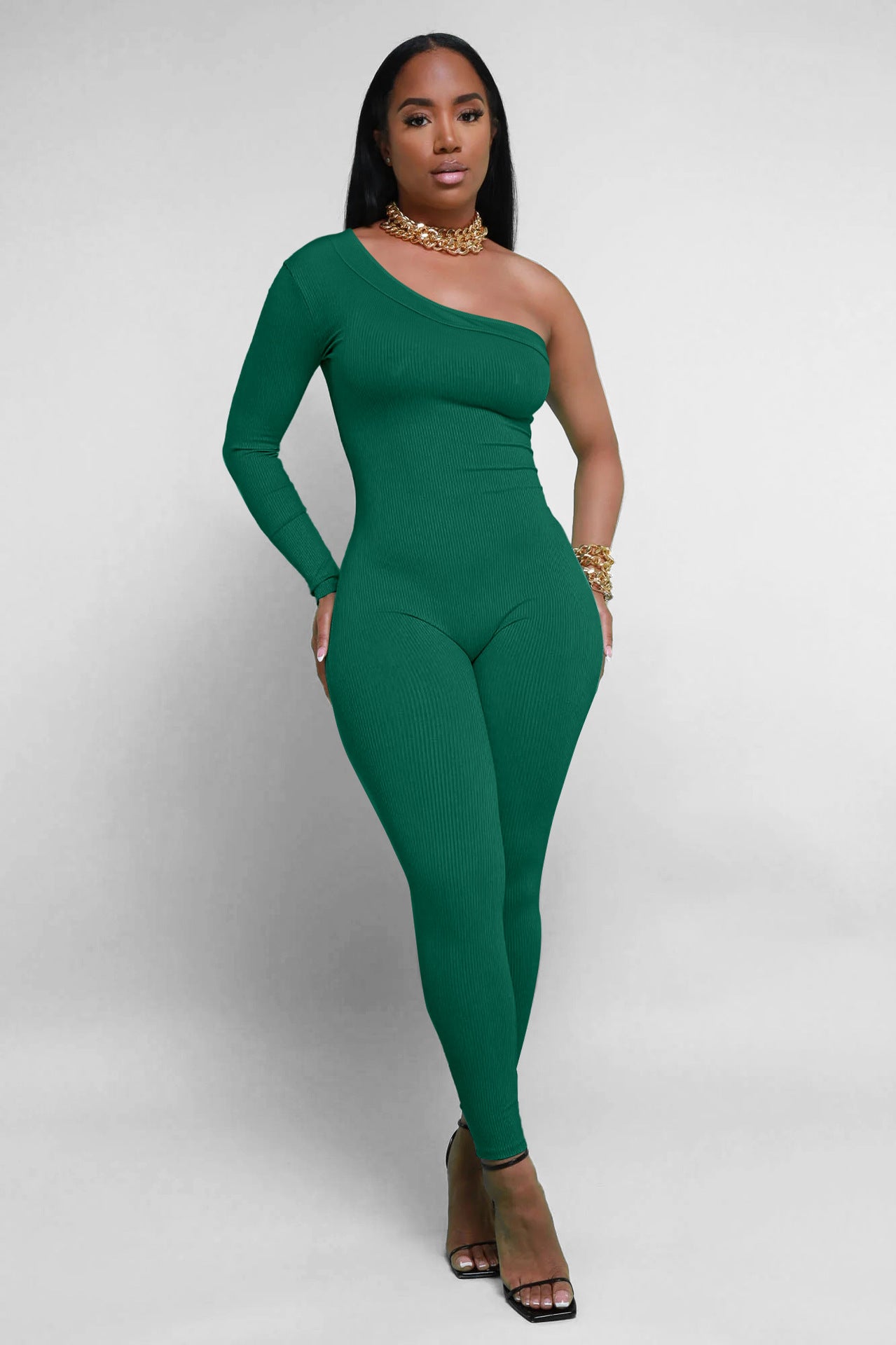 Women's Autumn Oblique Shoulder Comfortable Breathable For Jumpsuits