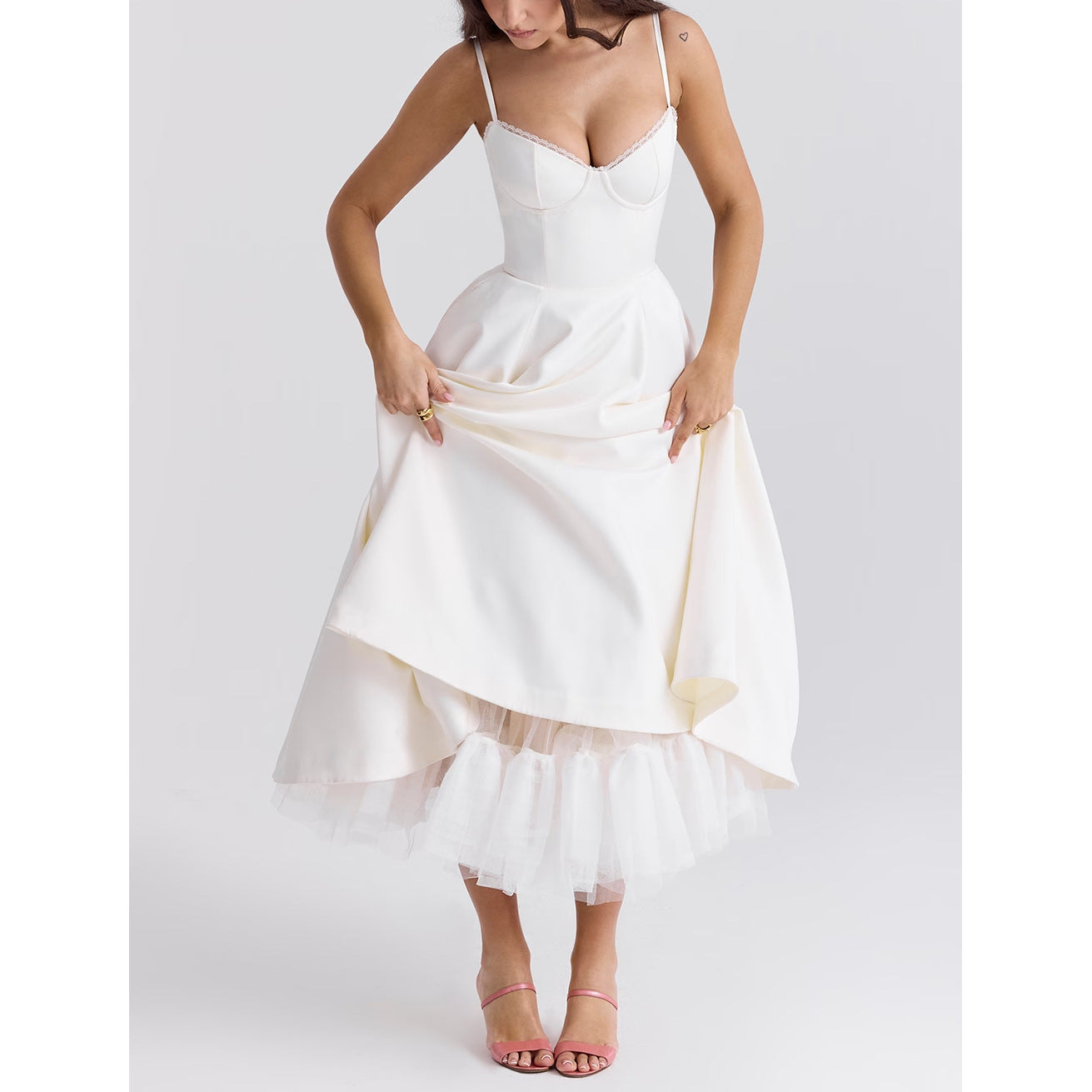 Women's Sexy Brace Sleeveless Dress Pettiskirt Maxi Dresses
