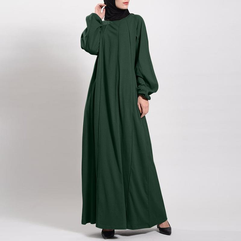 Temperament Commute Solid Color Dress Islamic Dresses