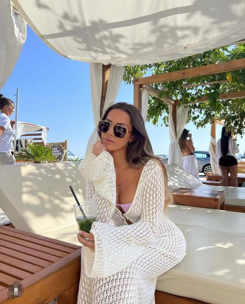 Beach Vacation Bikini Crocheted Knitted Long Dresses
