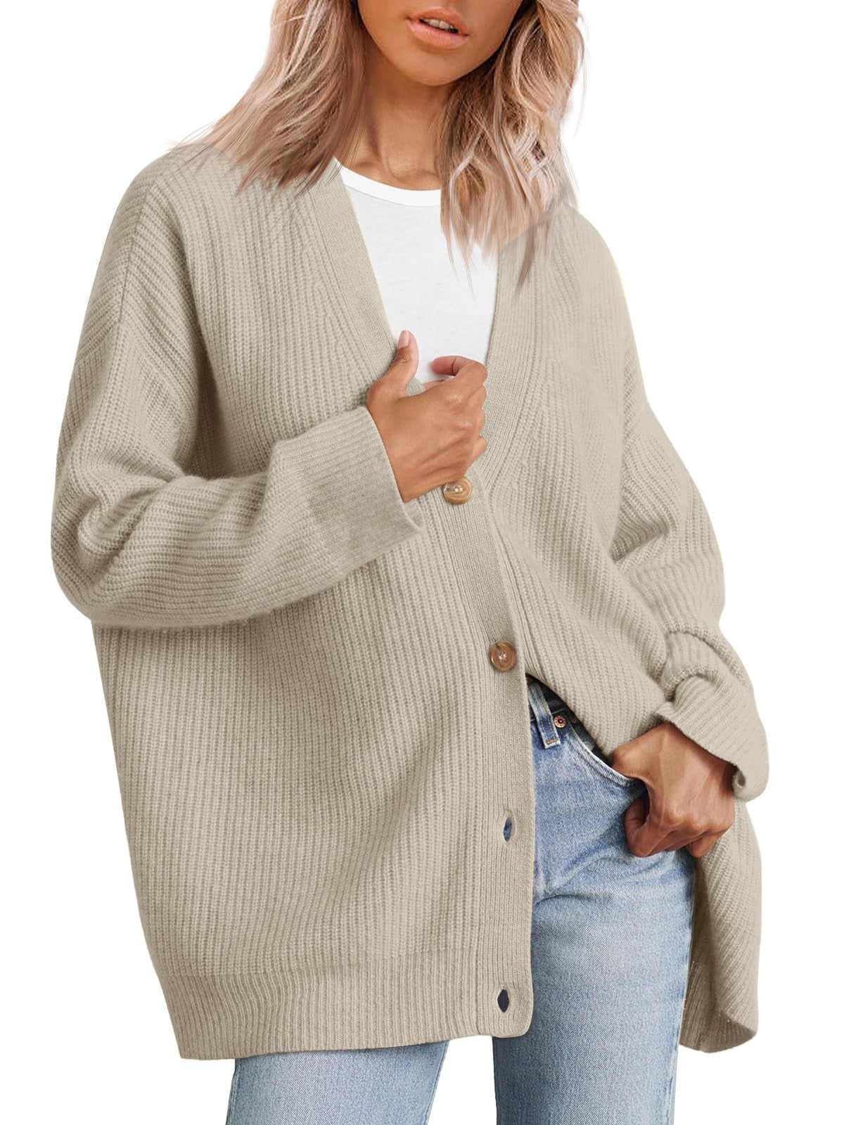Women's Button Solid Color Long Sleeve Inner Cardigans