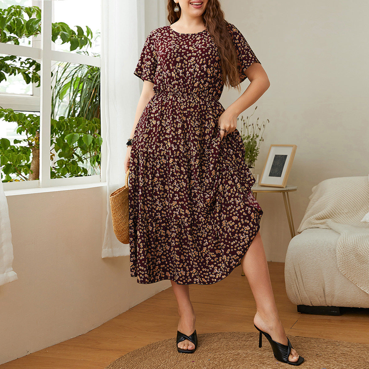 Women's Fashion Printed Loose Ladies Dress Dresses