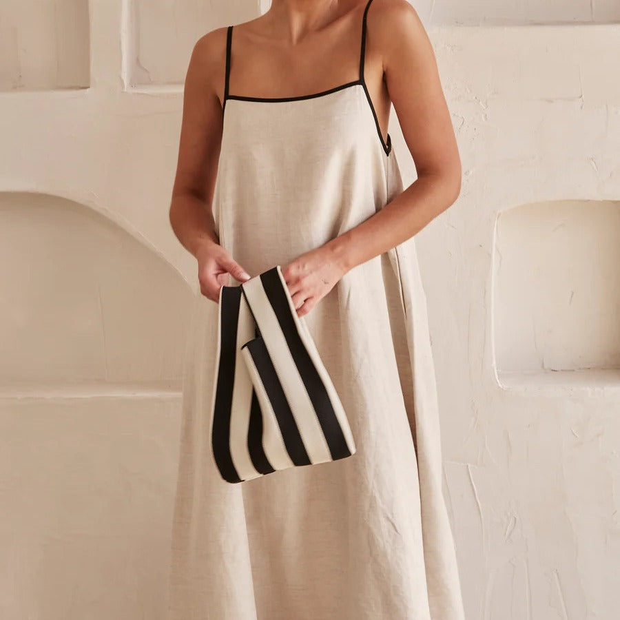 Fashion Color Contrast Sling Swing Dress Dresses