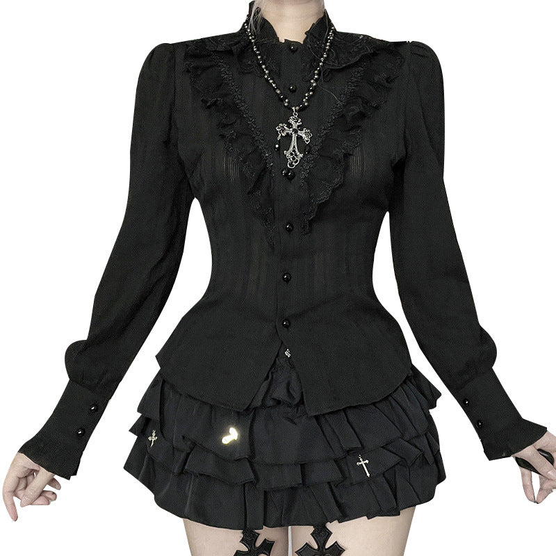 Culture Versatile Long Sleeve Shirt Sweet Blouses