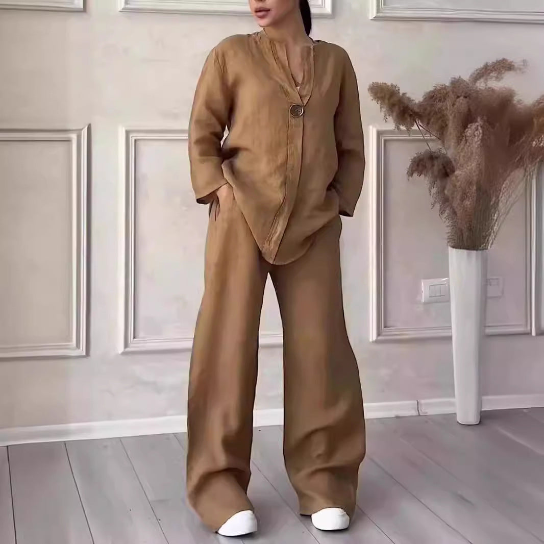 Women's Fashion Wear Comfortable Loose Wide Leg Casual Suits