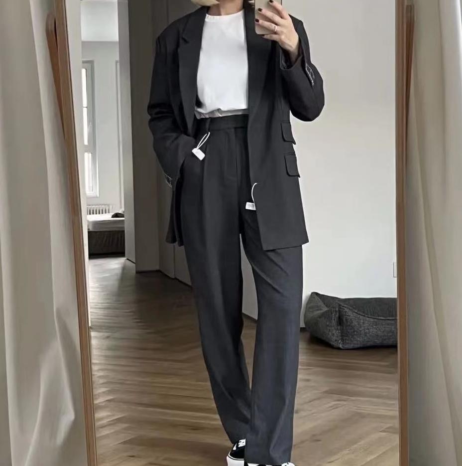 Women's Spring Korean Style Loose Temperament Slimming Straight Suits
