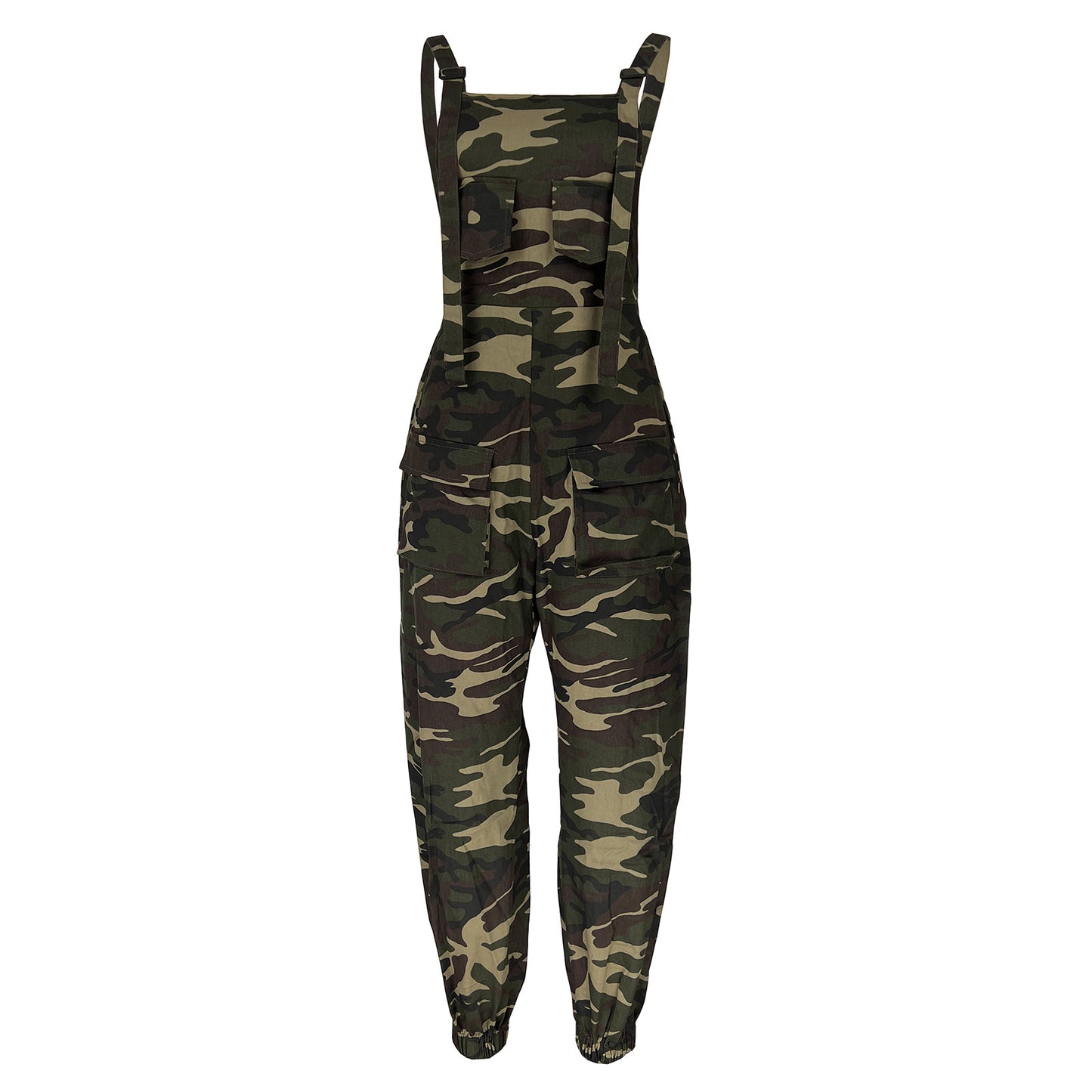 Women's Slouchy Casual Loose Camouflage Bib Jumpsuits