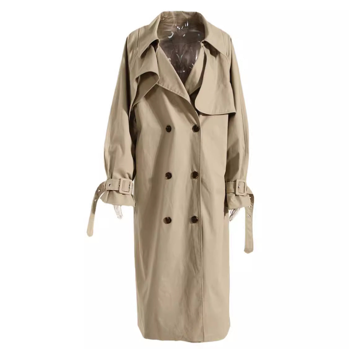 Women's Cotton Trench For British Long Below The Coats