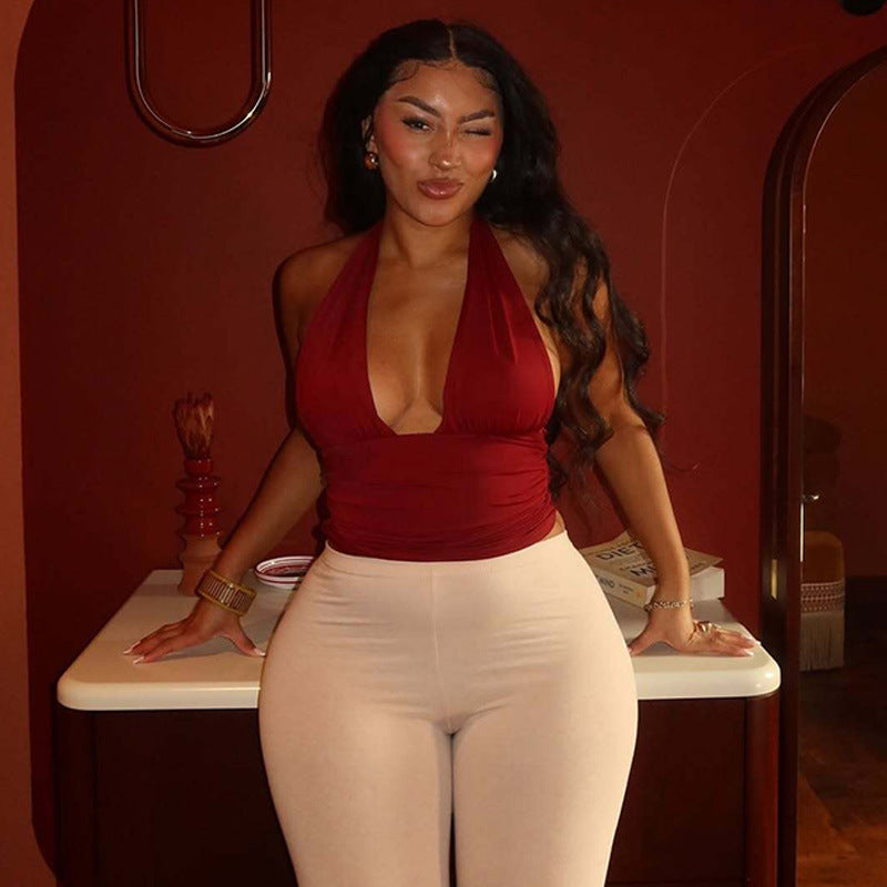 Women's Fashionable Smooth Comfortable Sling Stretch Fashion Tops