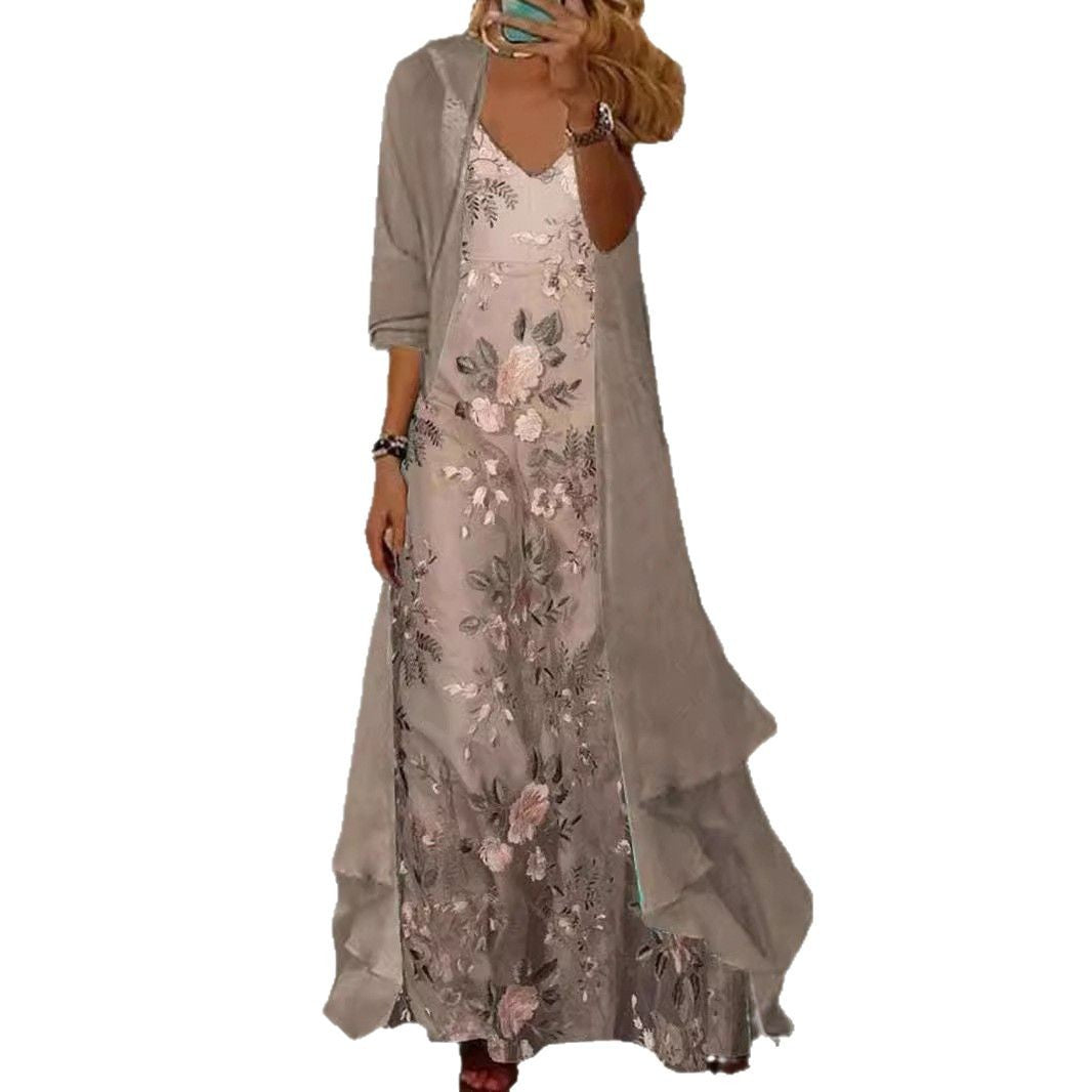 Mother's Elegant Graceful Dress Embroidery Craft Dresses