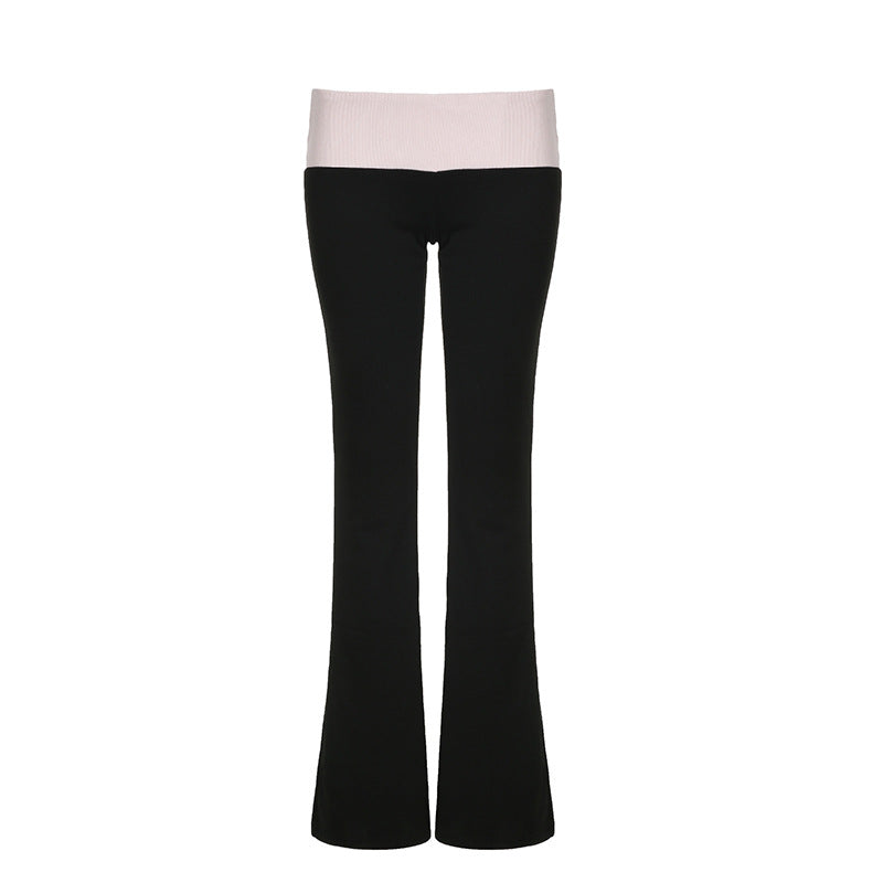 Women's Waist Low Casual Trousers Slim Fit Slimming Pants