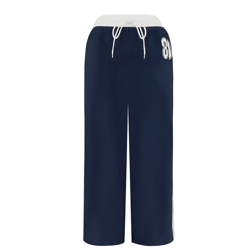 High Waist Loose Straight Casual Track Pants