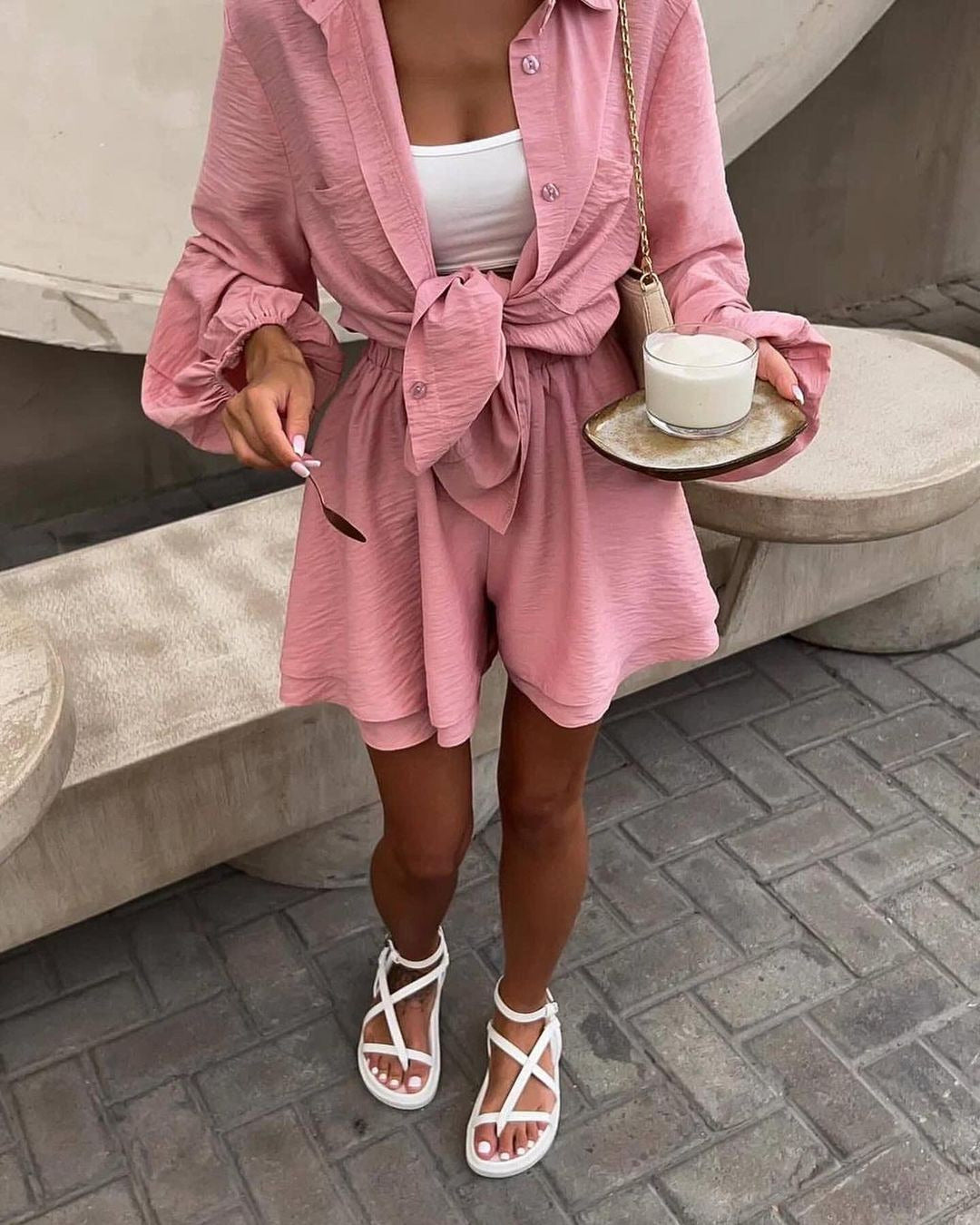 Women's Summer Ruffled Casual Fashion Set Suits