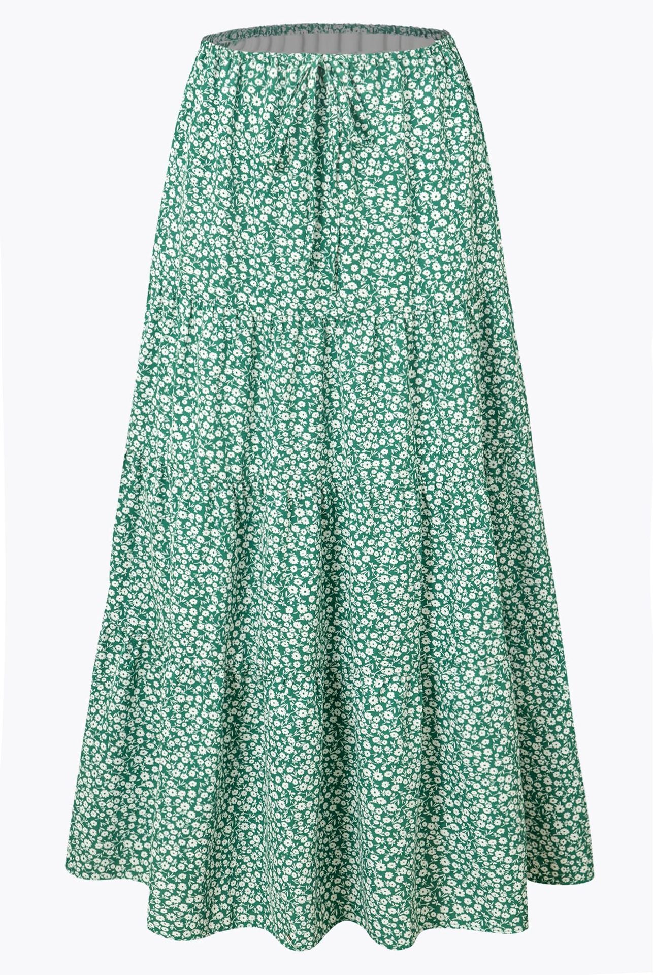 Women's Waist Elastic Large Swing Loose Patchwork Skirts