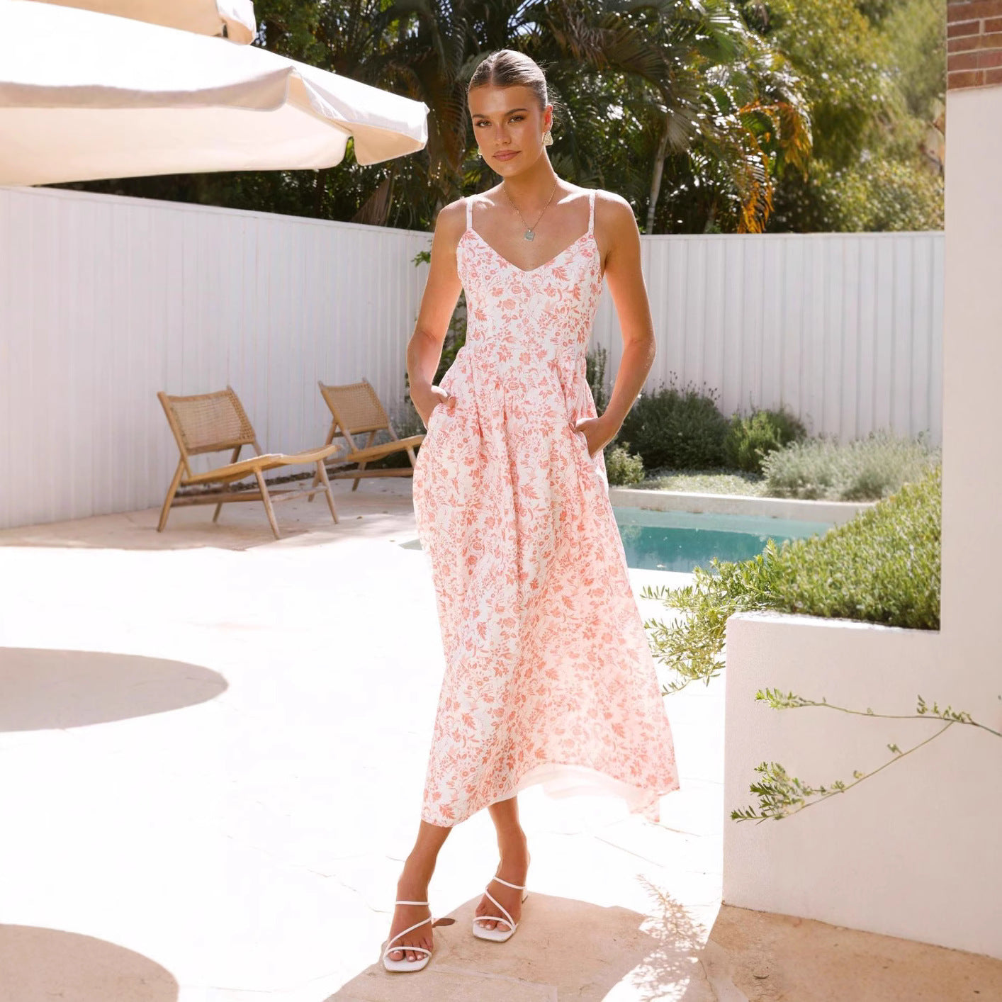 Women's Fashion Wear Strap Seaside Holiday Dress Dresses