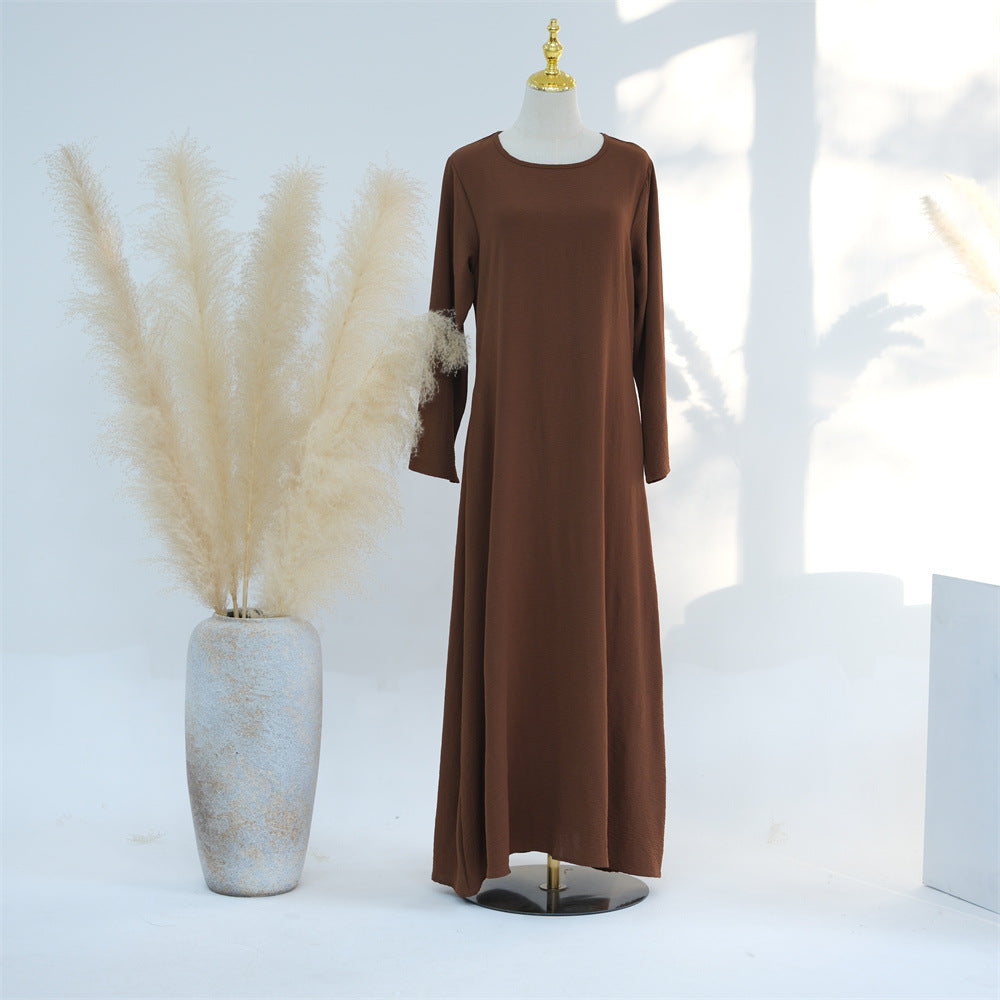 Casual Daily Solid Color Puff Sleeve Dresses