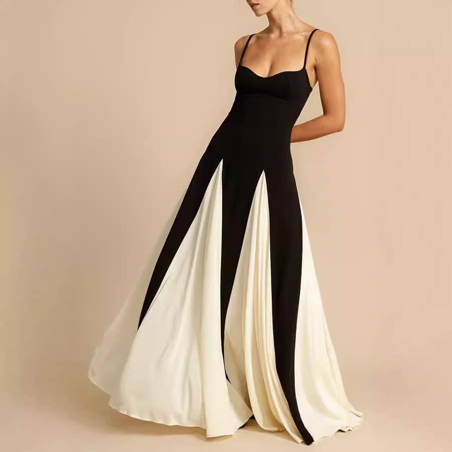 Summer Fashion Elegant Sexy Contrast Colors Dresses